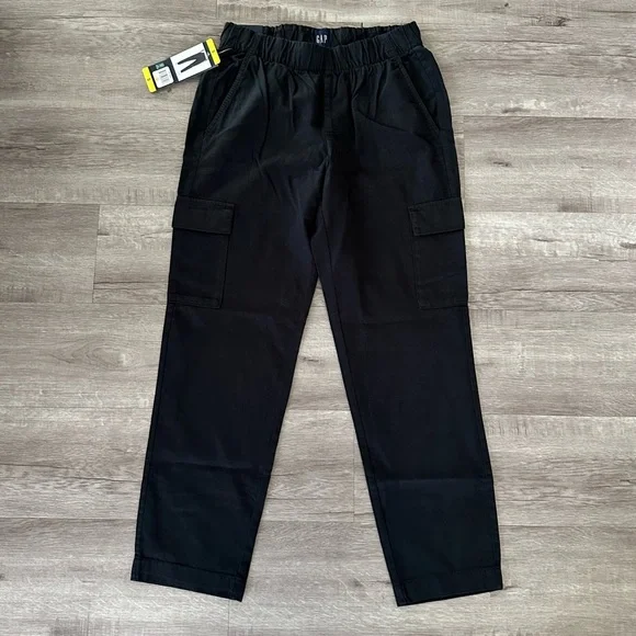 NWT GAP Twill Cargo Pants Black Women S - Picture 2 of 11